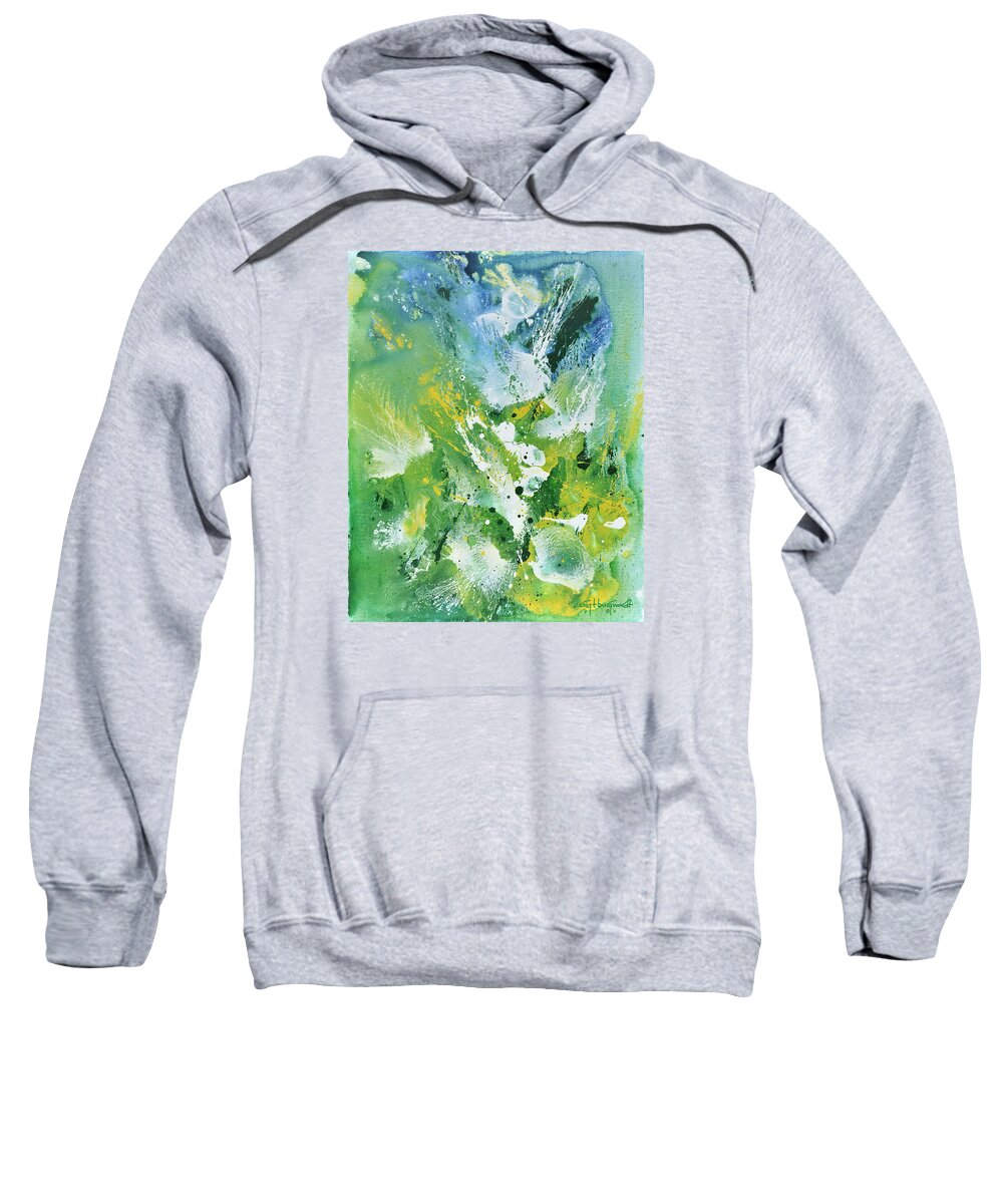Spring Sweatshirt featuring the painting Morning Hillside by Craig Burgwardt
