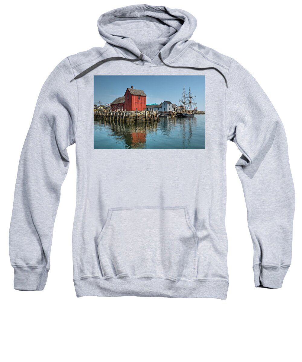 Motif #1 Sweatshirt featuring the photograph Motif #1 and The Pirate Ship Formidable by Liz Mackney