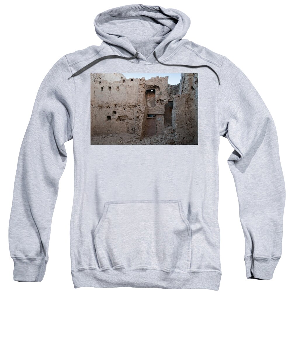 Egypt Mud Brick Village Sweatshirt featuring the digital art Mud Brick Village by Carol Ailles