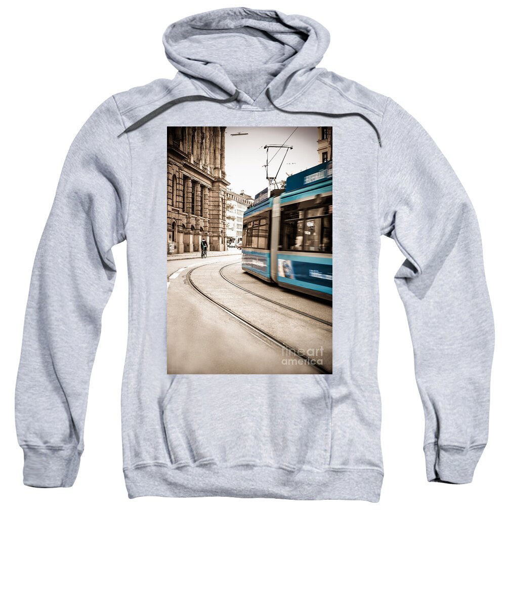 Ancient Sweatshirt featuring the photograph Munich city traffic by Hannes Cmarits