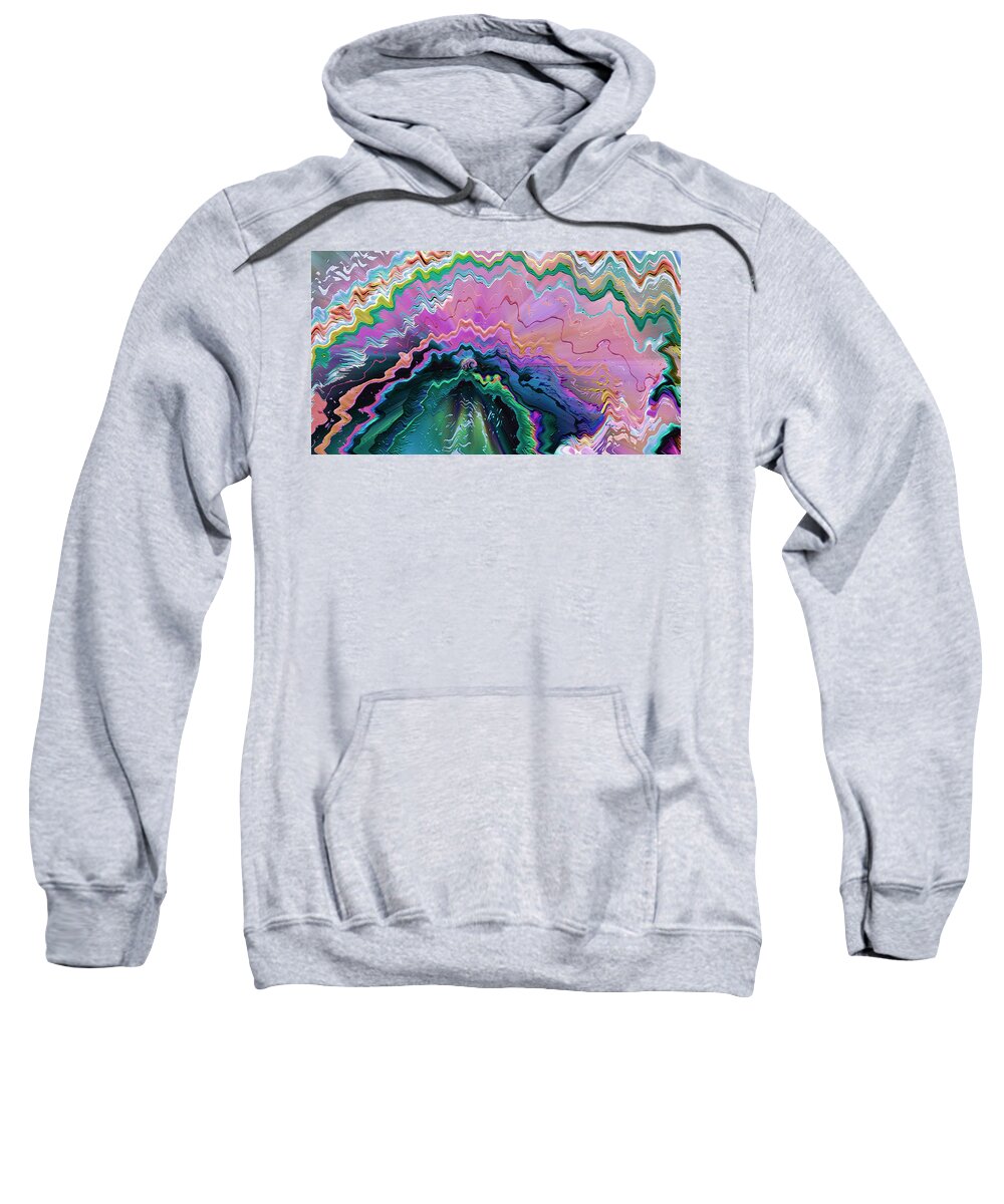 Nebula Sweatshirt featuring the mixed media Nebula by Carl Hunter