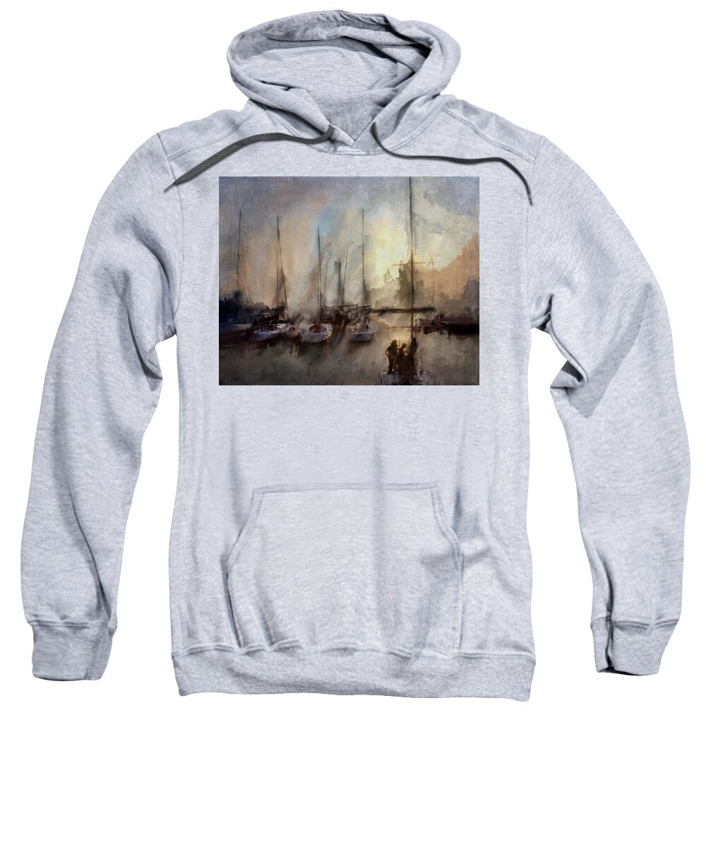Evie Sweatshirt featuring the photograph New York Sails by Evie Carrier