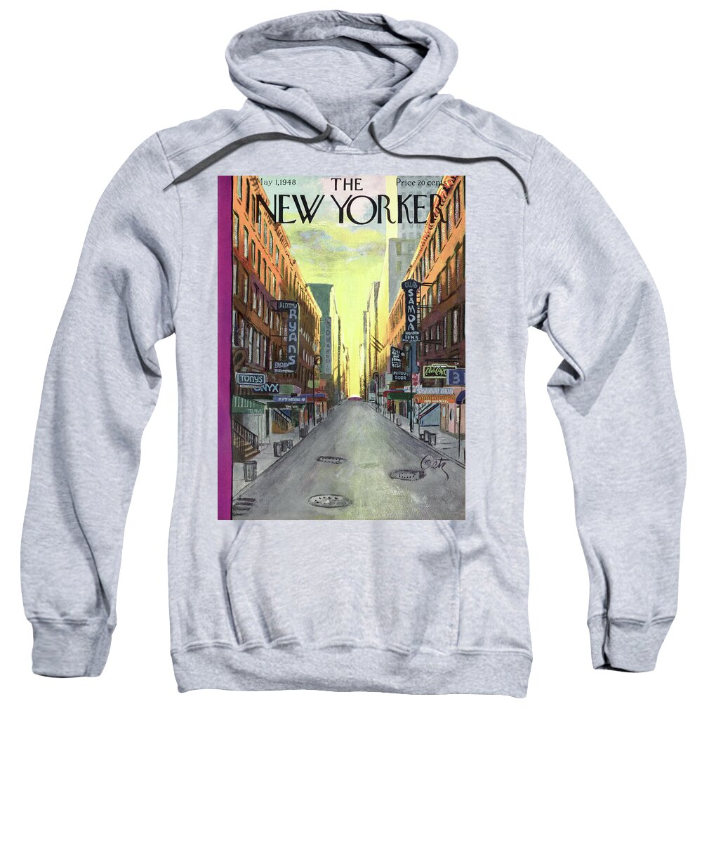 Urban Sweatshirt featuring the painting New Yorker May 1, 1948 by Arthur Getz