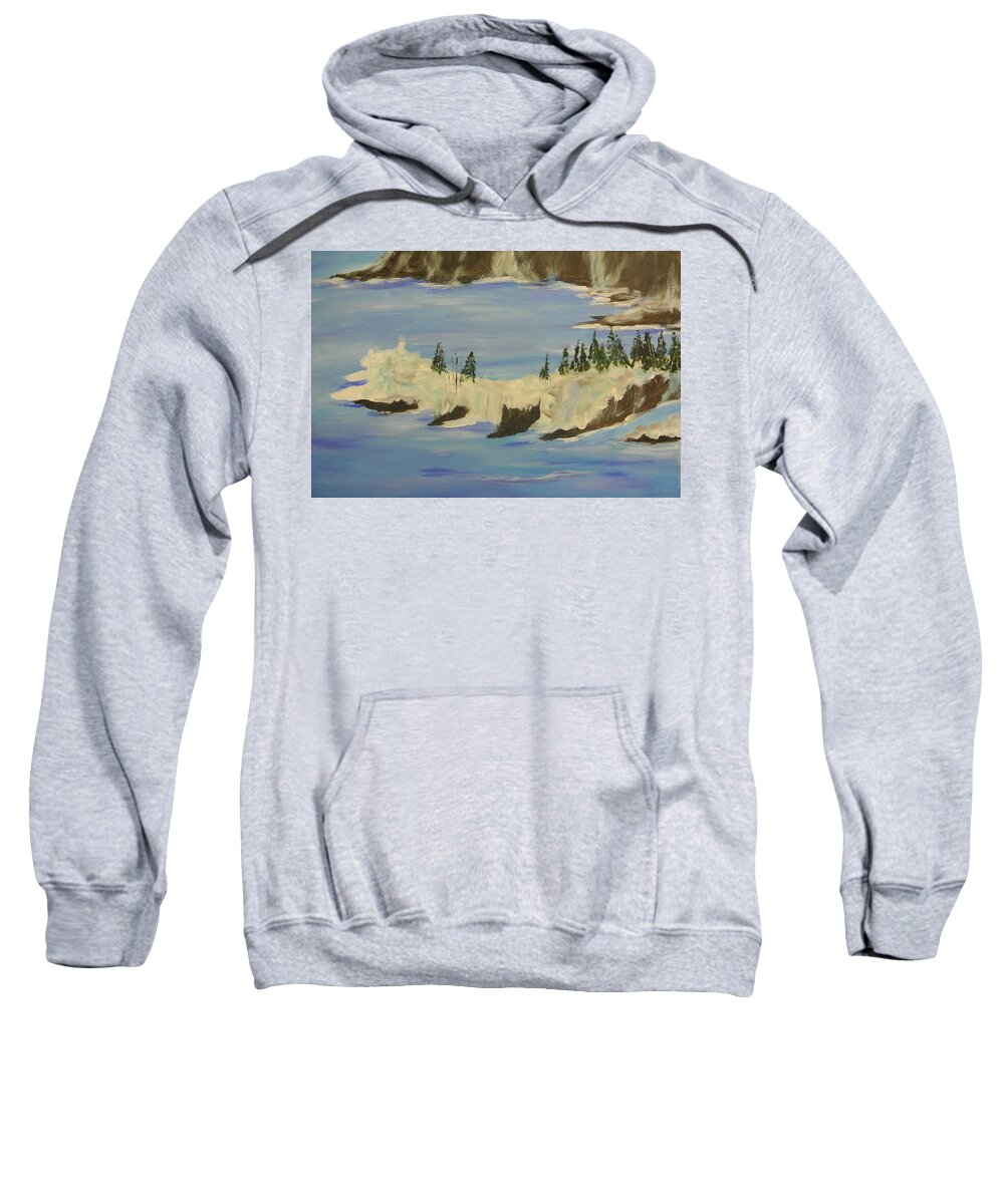 Northern Sweatshirt featuring the painting Northern Melt by Lynne McQueen