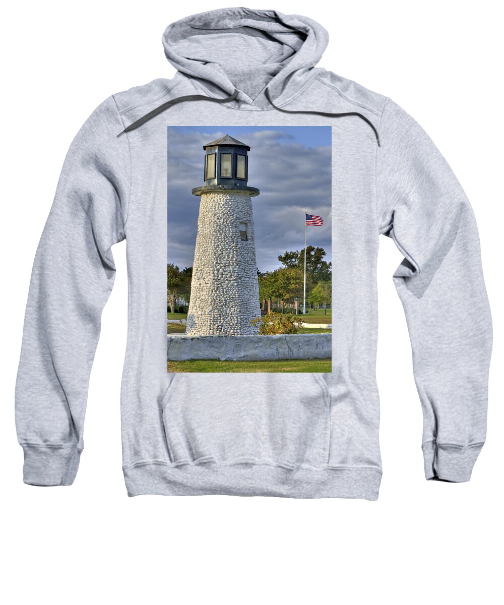 Buckroe Sweatshirt featuring the photograph Old Buckroe Lighthouse by Jerry Gammon
