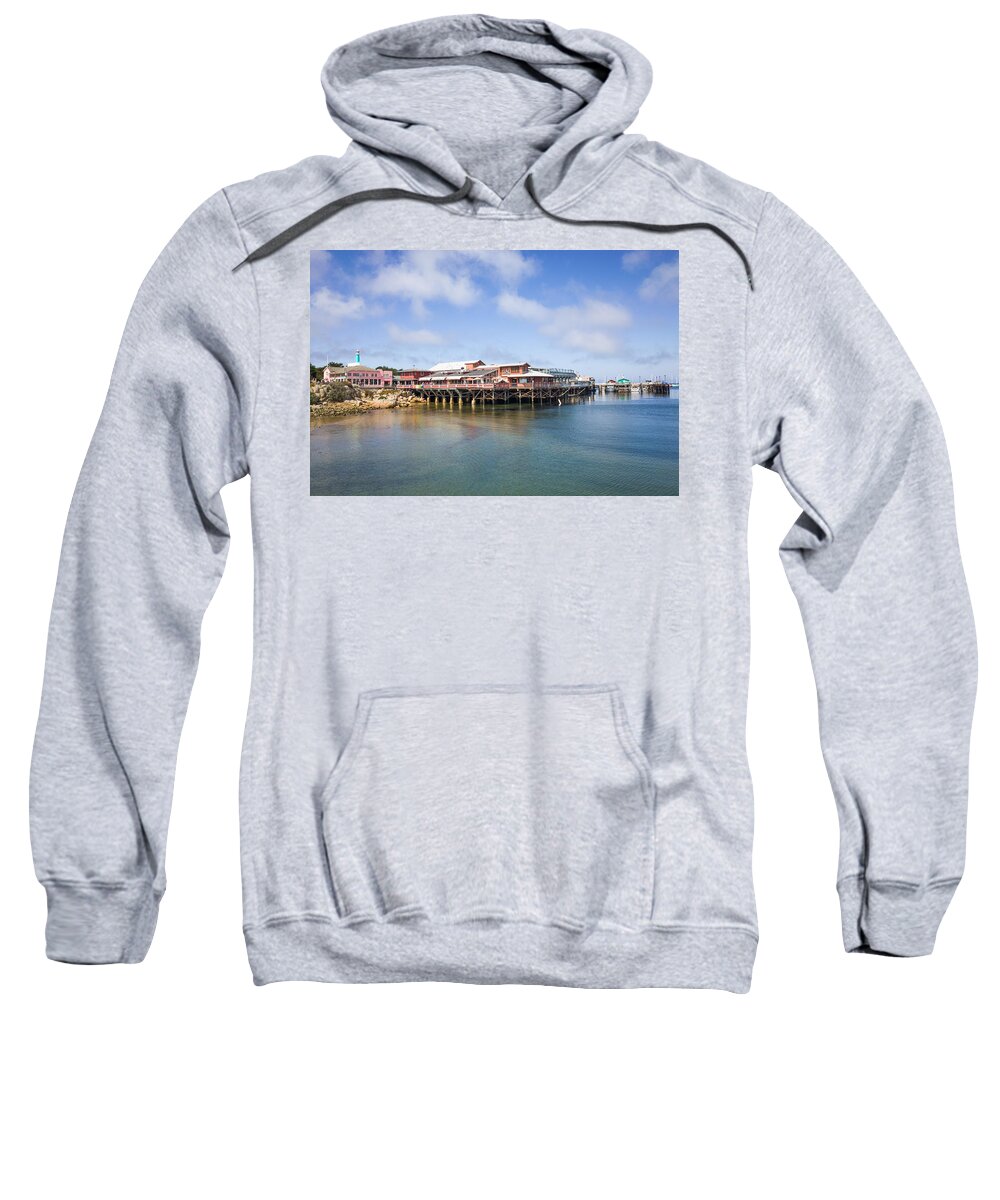 Monterey Fishermans Wharf Sweatshirt featuring the photograph Old Fisherman's Wharf In Monterey by Priya Ghose