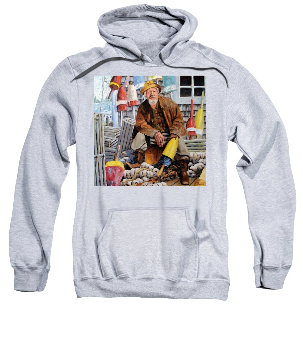 Marin Sweatshirt featuring the painting Once upon a time we were mariners by Richard T Pranke