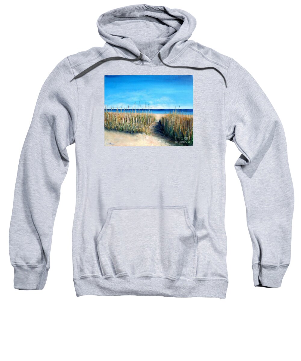 Seascape Sweatshirt featuring the painting Pathway to Peace by Laurie Morgan