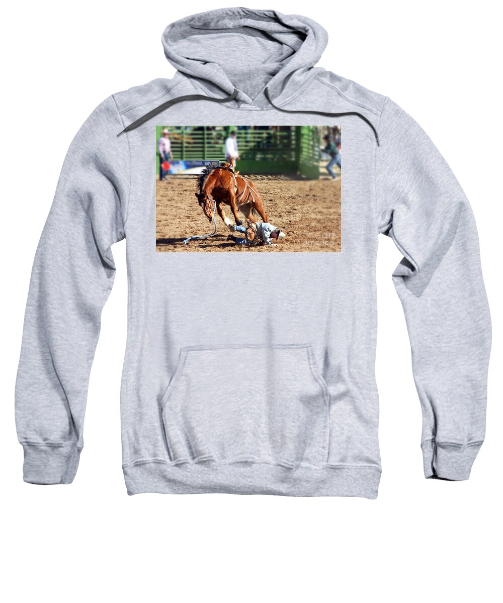 Rodeo Sweatshirt featuring the photograph Ouch by Bob Hislop