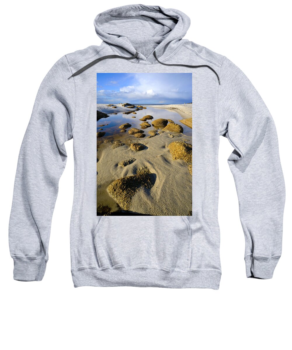 Bay Of Fires Sweatshirt featuring the photograph Out to Sea by Anthony Davey
