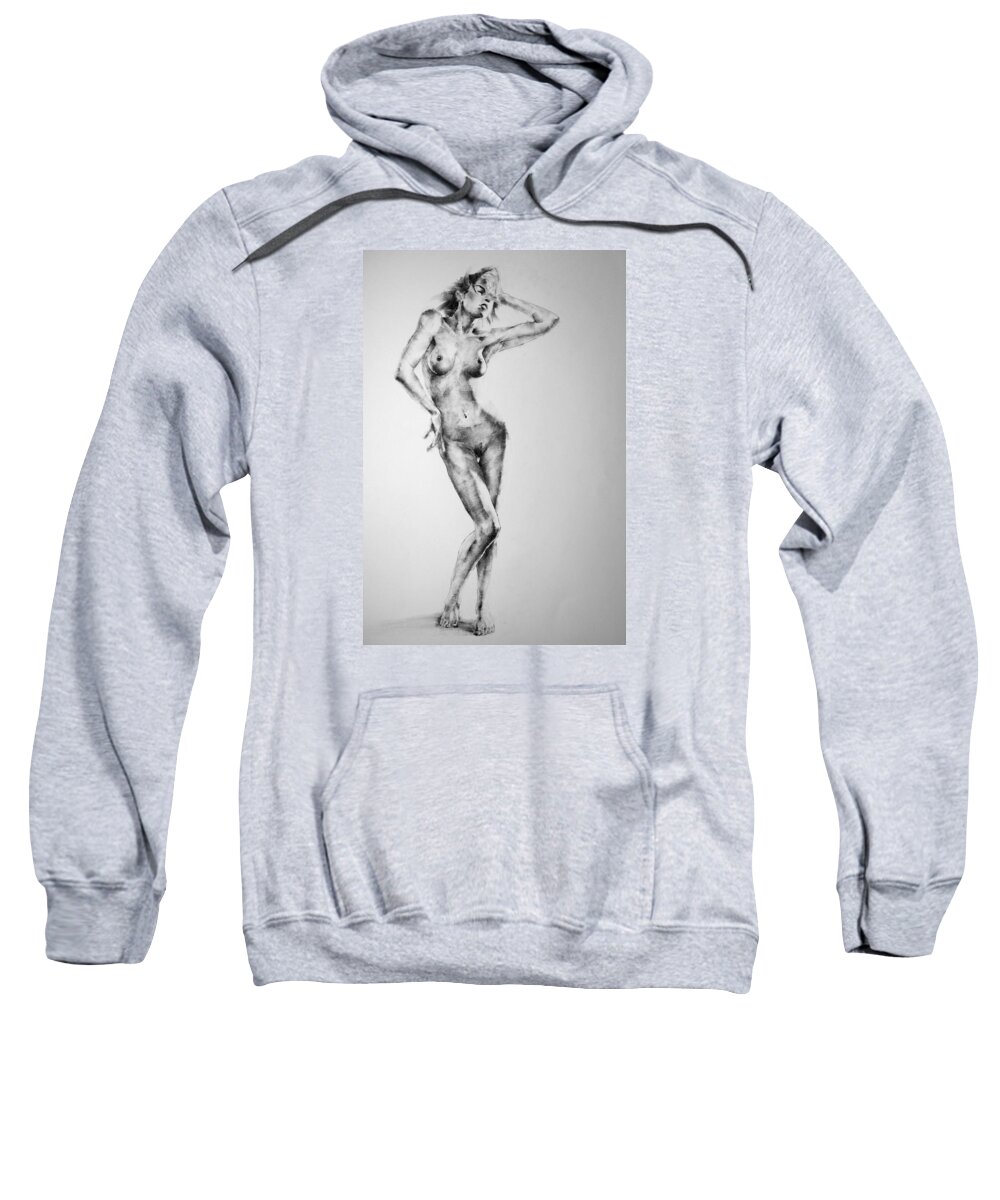 Erotic Sweatshirt featuring the drawing Page 10 by Dimitar Hristov