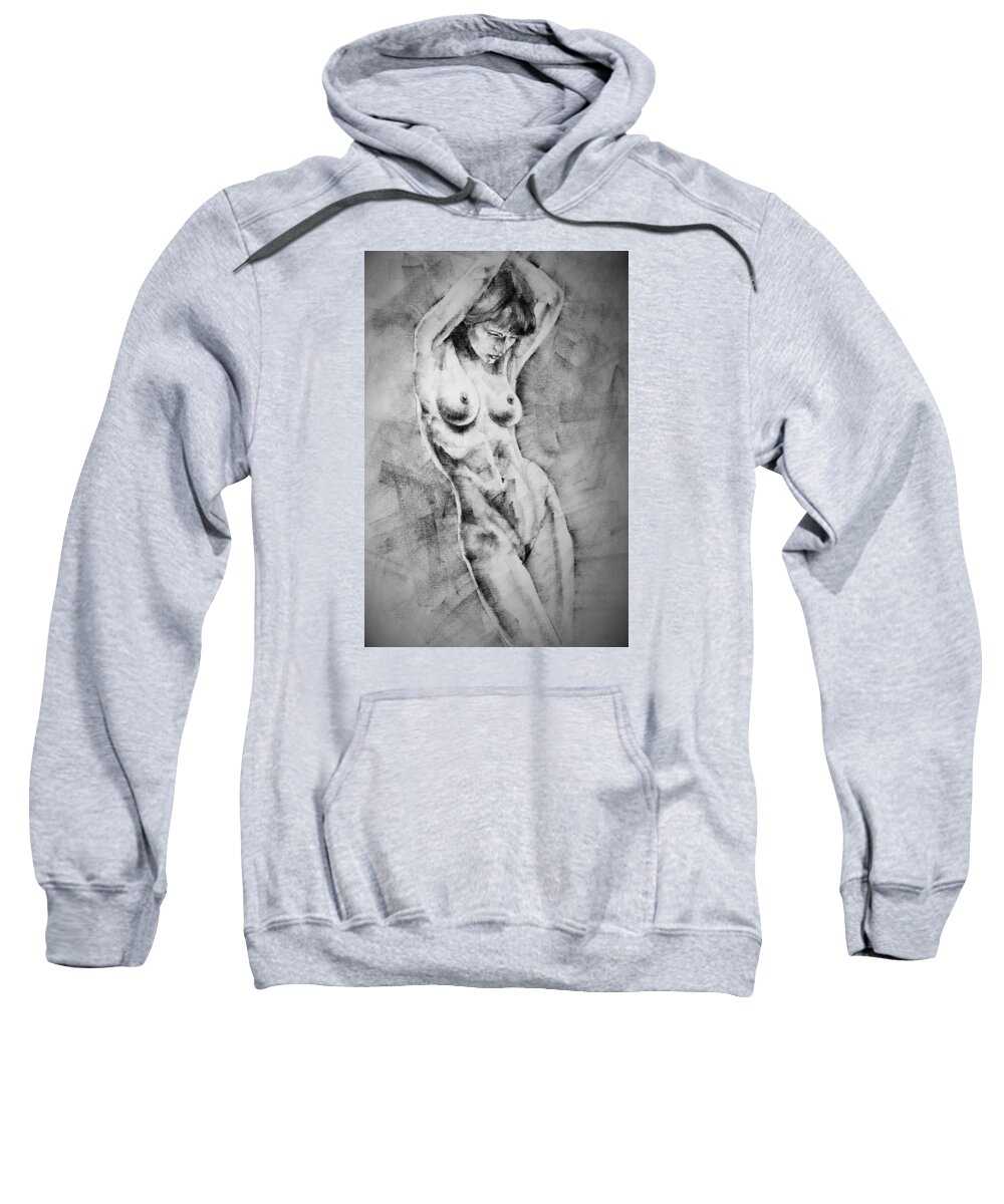 Erotic Sweatshirt featuring the drawing Page 17 by Dimitar Hristov