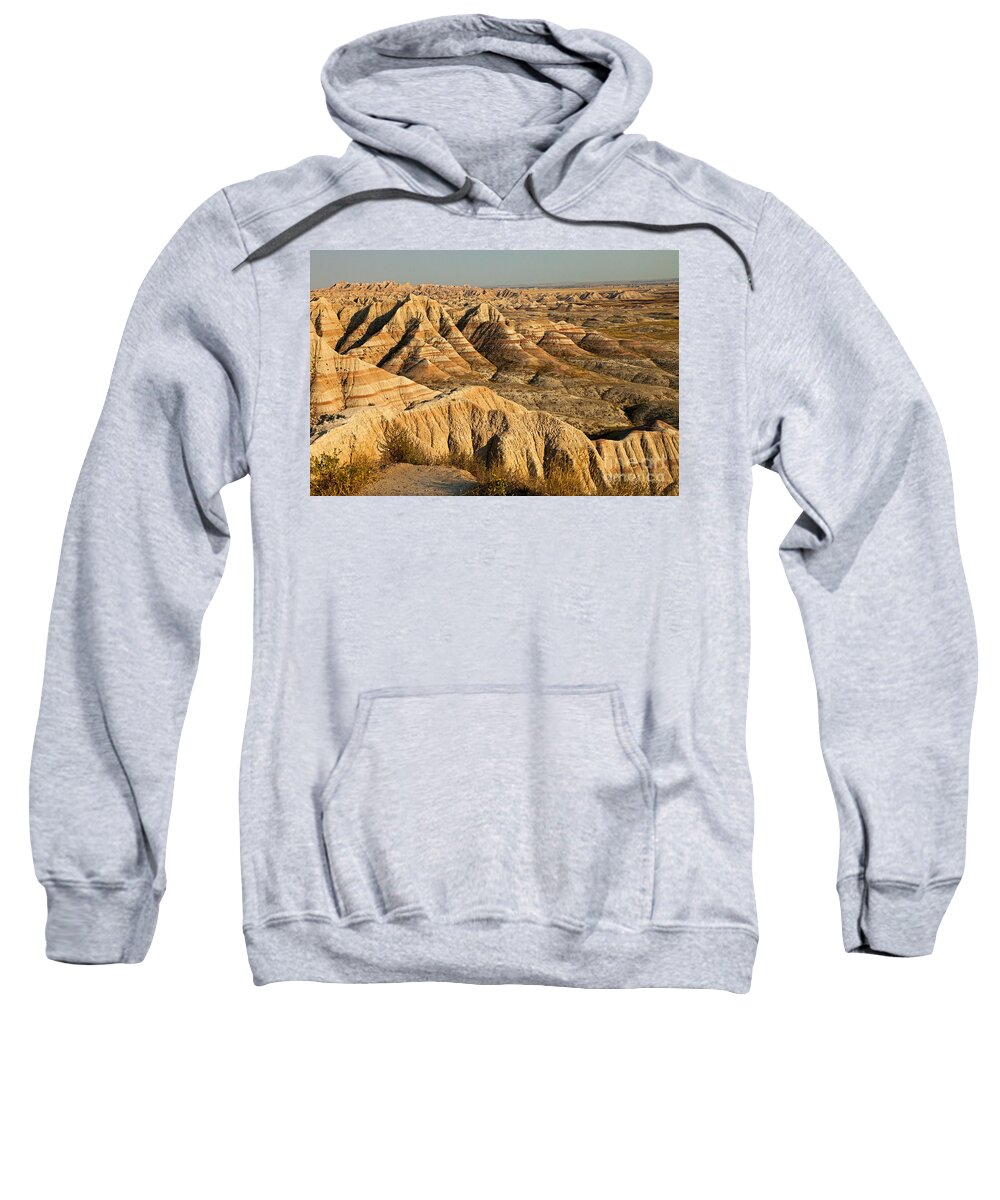 Afternoon Sweatshirt featuring the photograph Panorama Point Badlands National Park by Fred Stearns