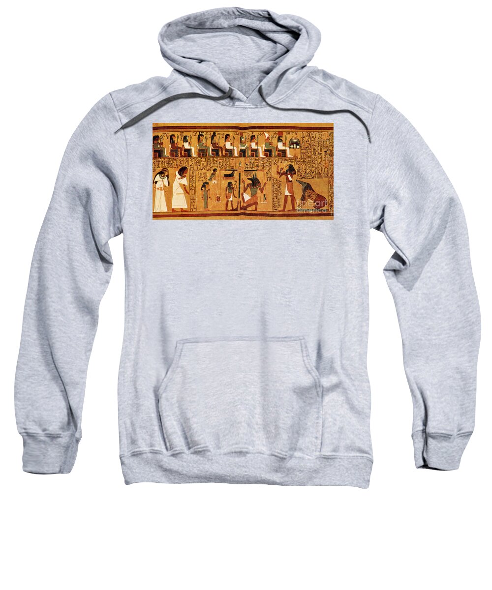 Religion Sweatshirt featuring the photograph Papyrus Of Ani, Weighing Of The Heart by Science Source