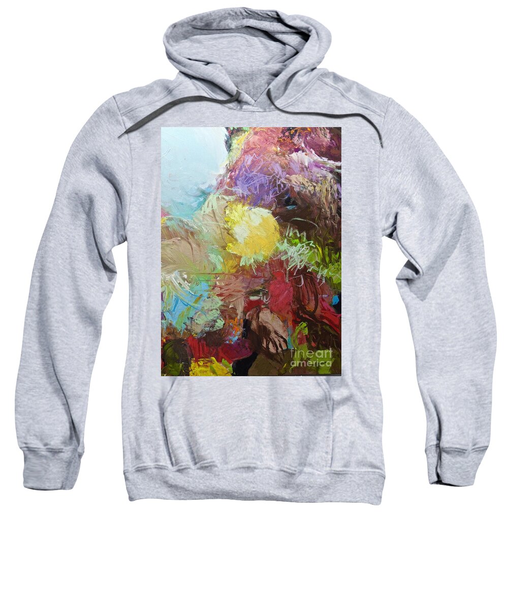 Abstract Sweatshirt featuring the painting Paris Remember 2 by Allan P Friedlander