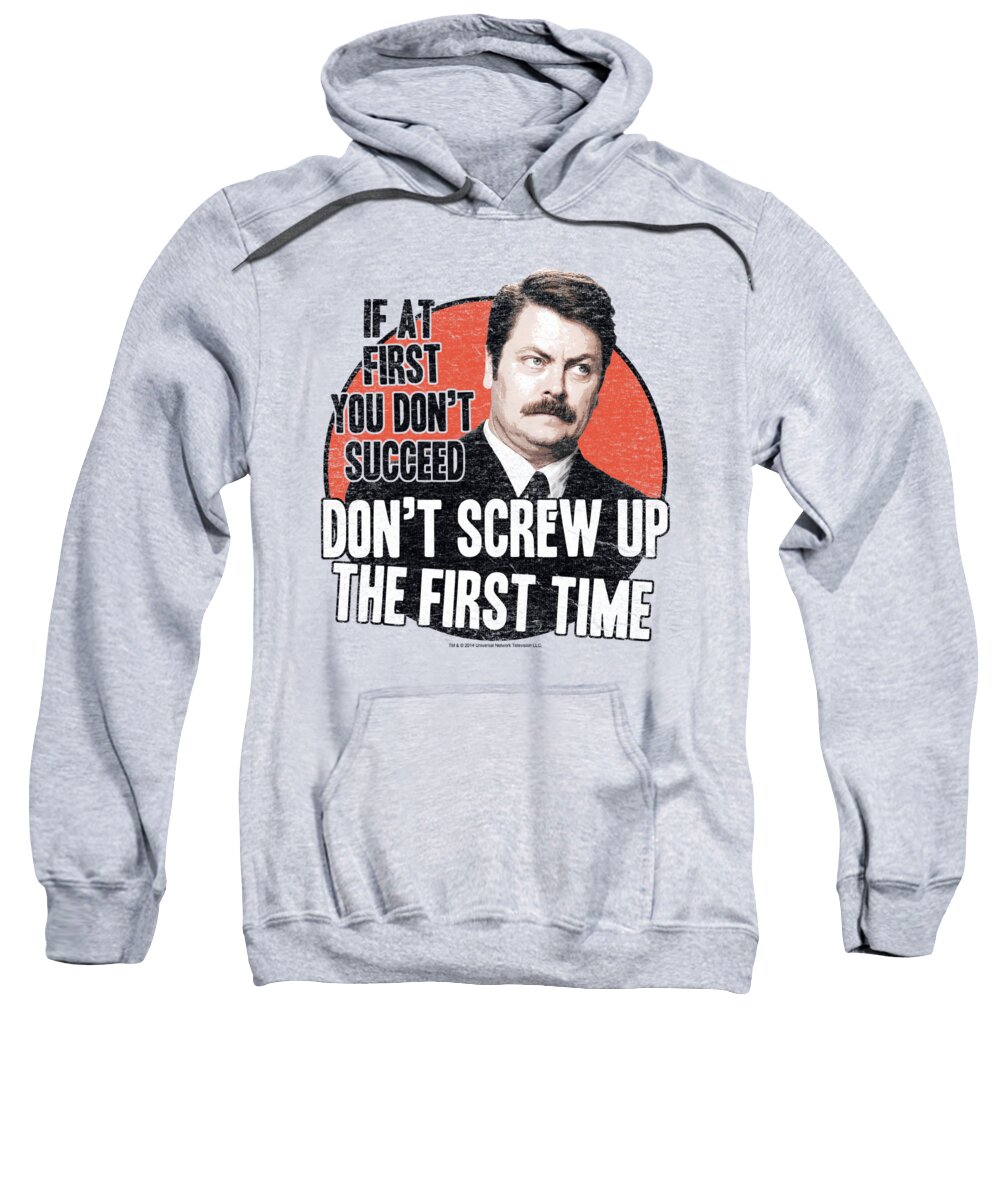  Sweatshirt featuring the digital art Parks And Recreation - Don't Screw Up by Brand A