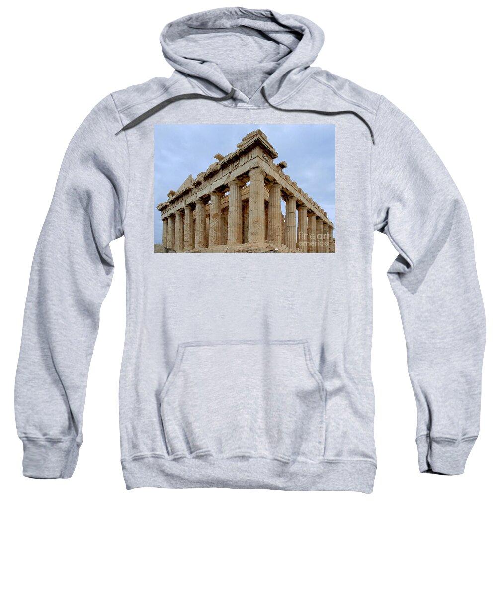 Parthenon Sweatshirt featuring the photograph Parthenon Corner by Phil Cardamone