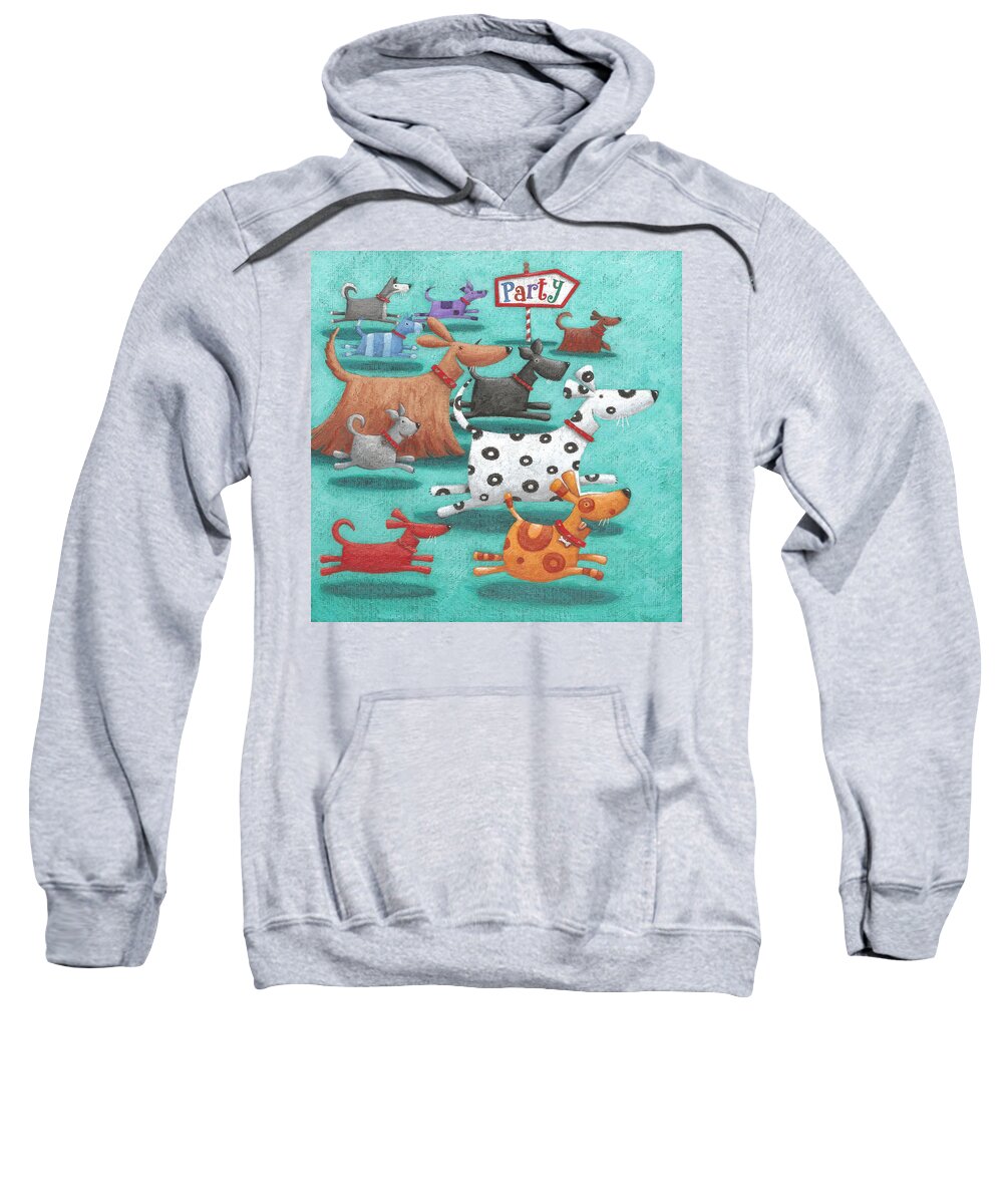 Peter Adderley Sweatshirt featuring the photograph Party by MGL Meiklejohn Graphics Licensing