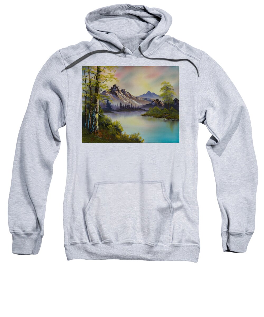 Landscape Sweatshirt featuring the painting Pastel Skies by Chris Steele