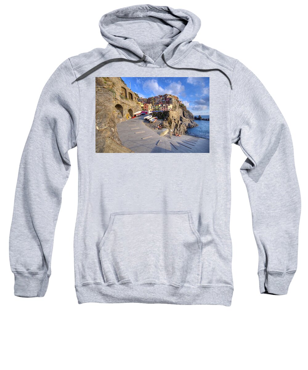 Europe Sweatshirt featuring the photograph Path to the Manarola Harbor by Matt Swinden