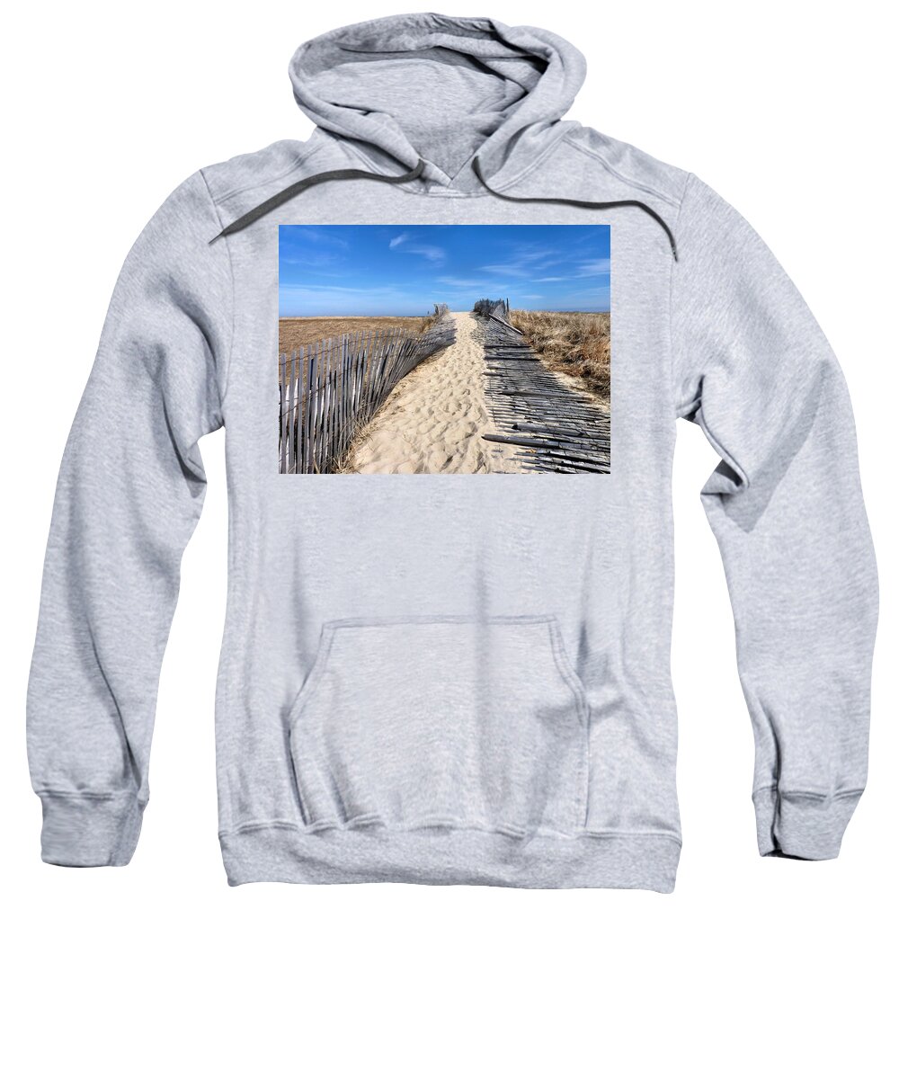 Beach Sweatshirt featuring the photograph Pathway to beach by Janice Drew
