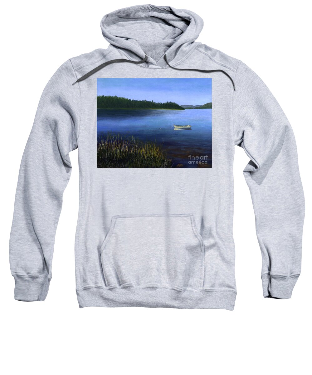 Bay Sweatshirt featuring the painting Peaceful Bay by Ginny Neece
