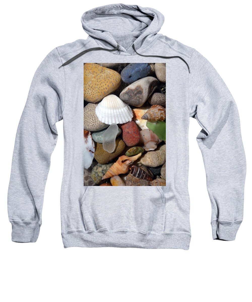Stone Sweatshirt featuring the photograph Petoskey Stones lV by Michelle Calkins