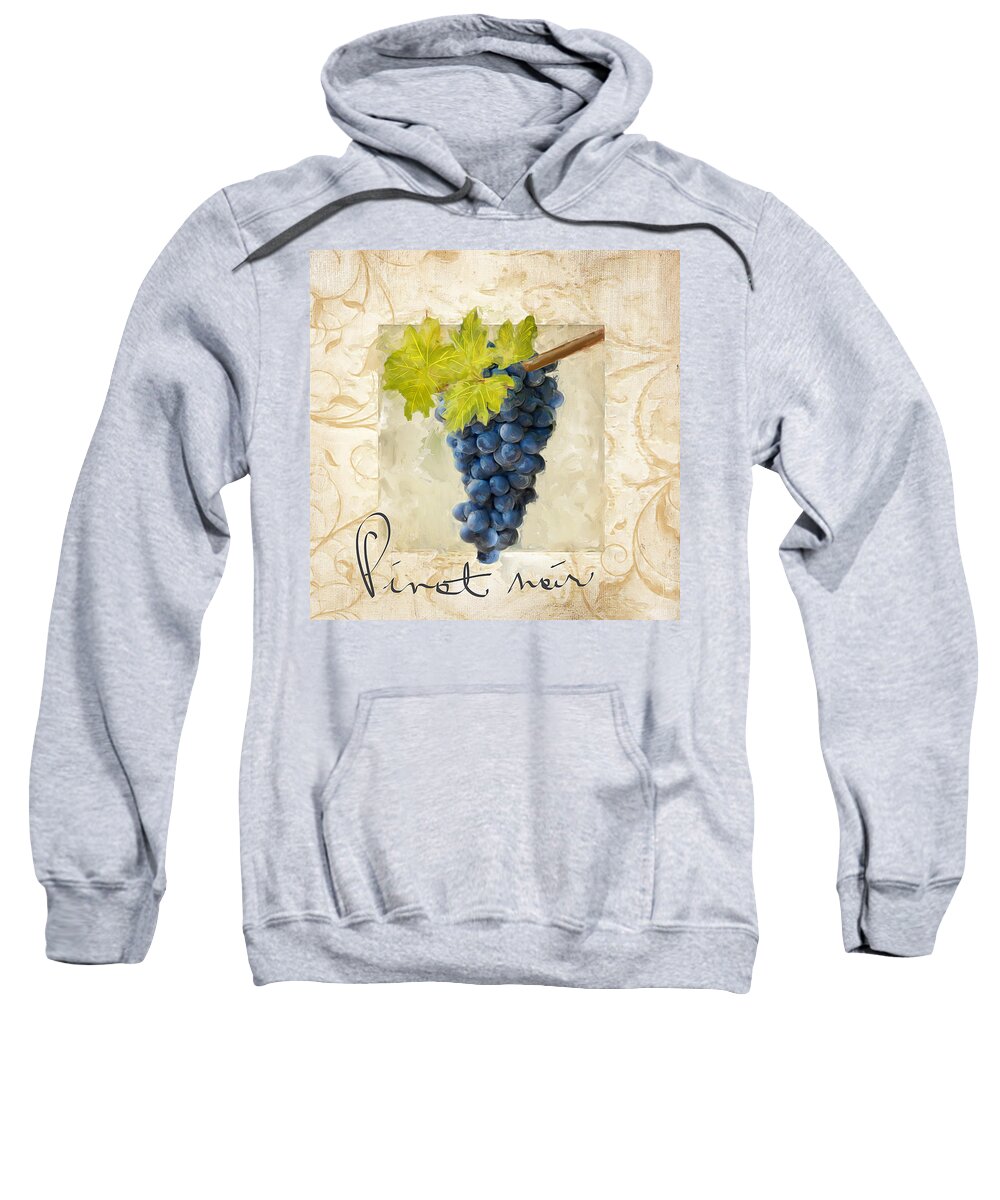 Wine Sweatshirt featuring the painting Pinot Noir by Lourry Legarde