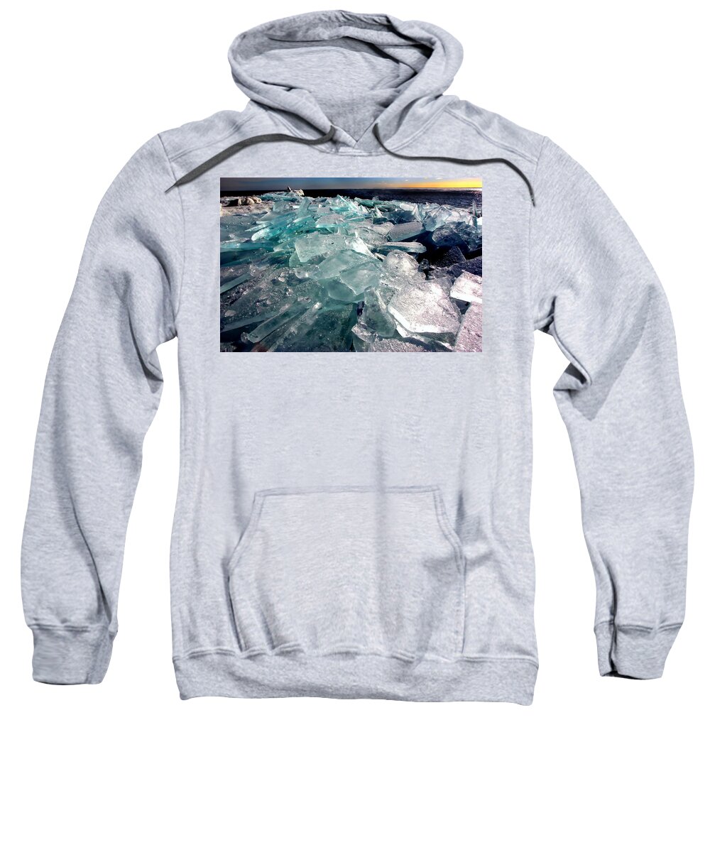 Plate Ice Sweatshirt featuring the photograph Plate Ice by Amanda Stadther