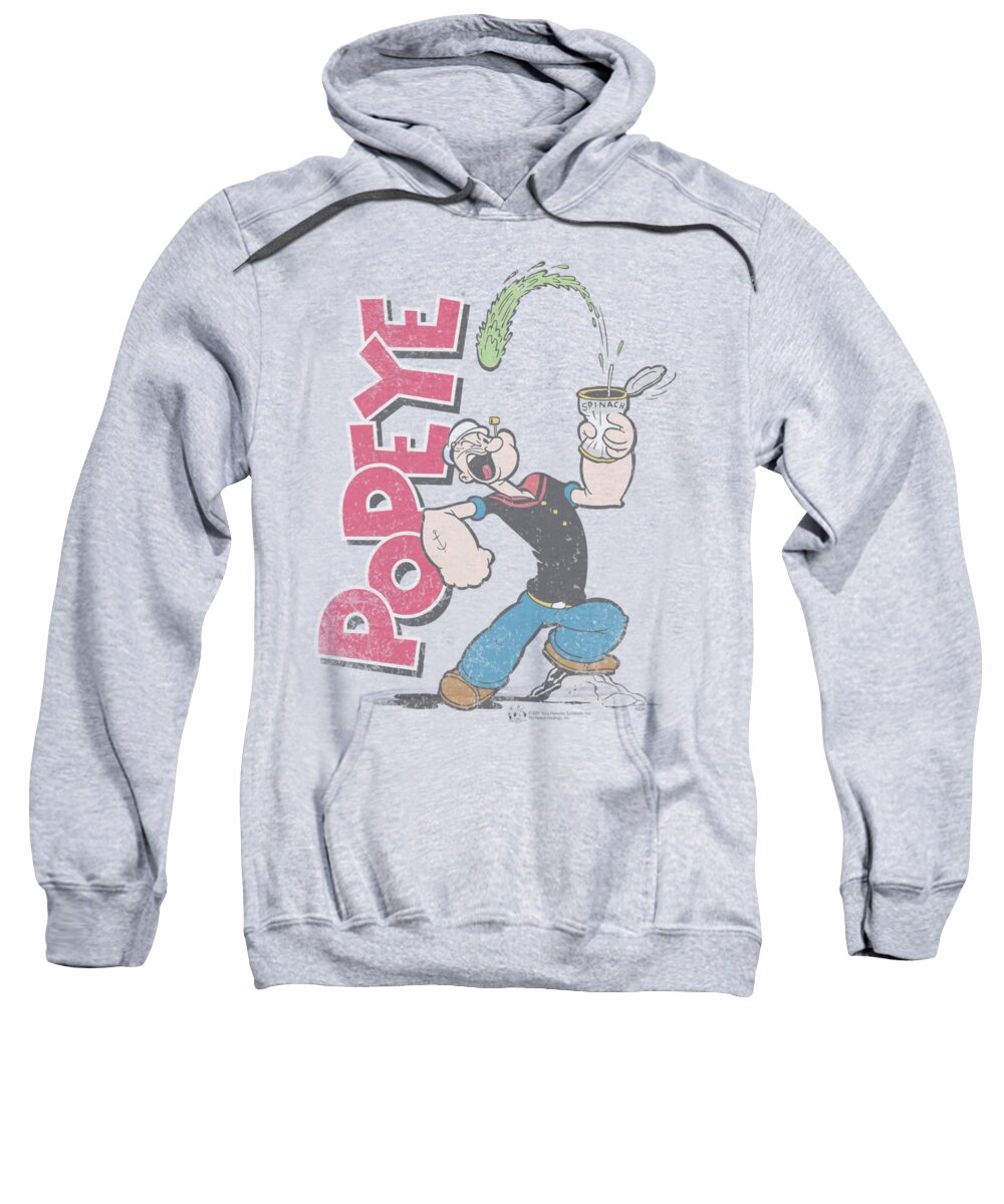 Popeye Sweatshirt featuring the digital art Popeye - Spinach Power by Brand A