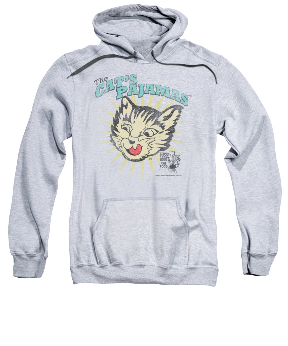 Puss N Boots Sweatshirt featuring the digital art Puss N Boots - Cats Pajamas by Brand A
