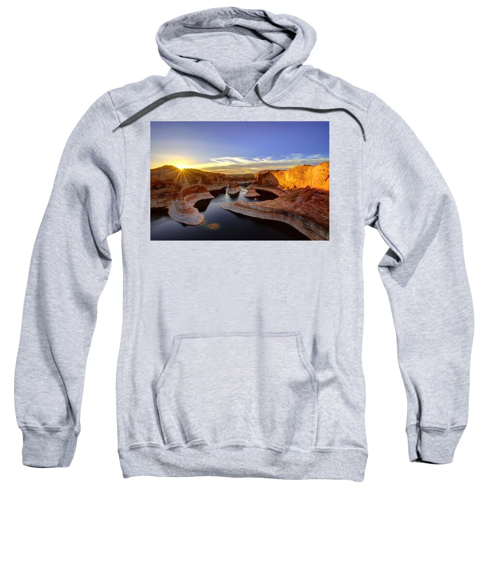 Utah Sweatshirt featuring the photograph Reflection Canyon Sunrise by Dustin LeFevre