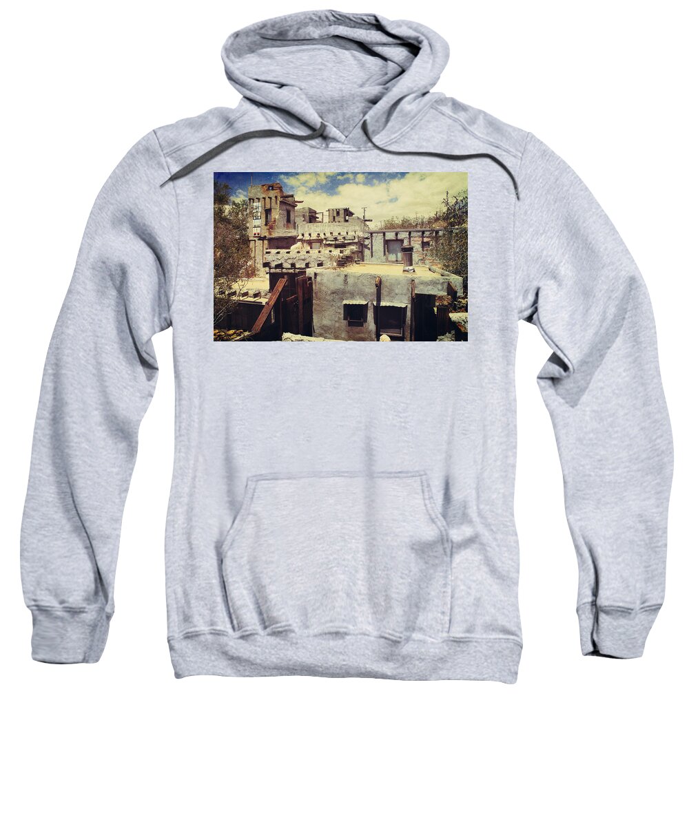 Cabot's Pueblo Museum Sweatshirt featuring the photograph Rooftops by Laurie Search