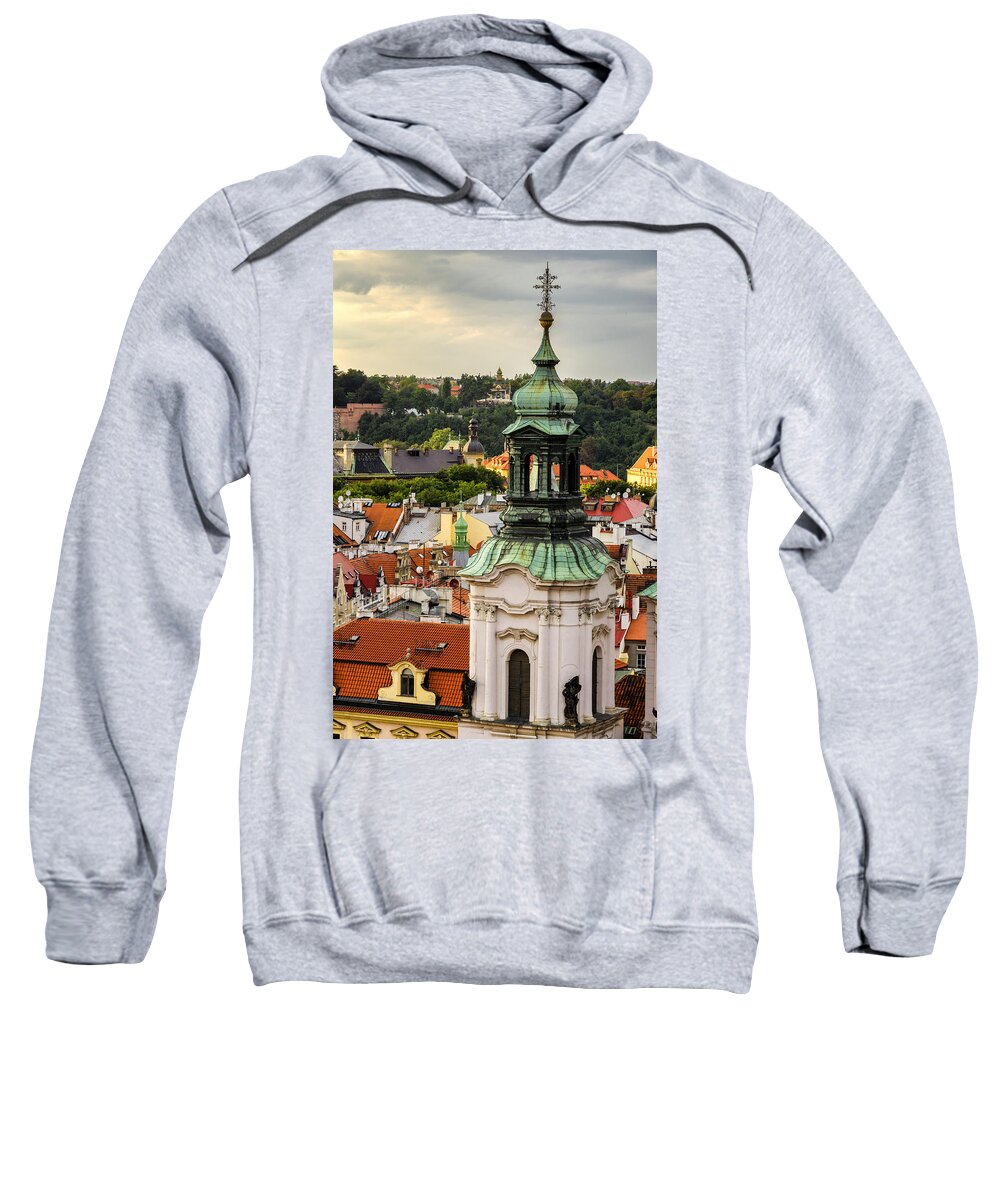 Sun Sweatshirt featuring the photograph Rooftops of Prague 1 by Pablo Lopez