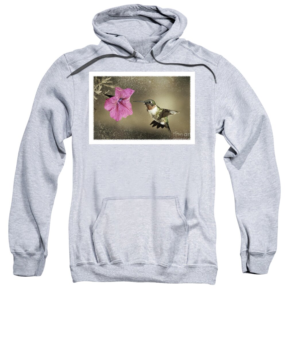 Ruby-throated Sweatshirt featuring the photograph Ruby - D004190 by Daniel Dempster
