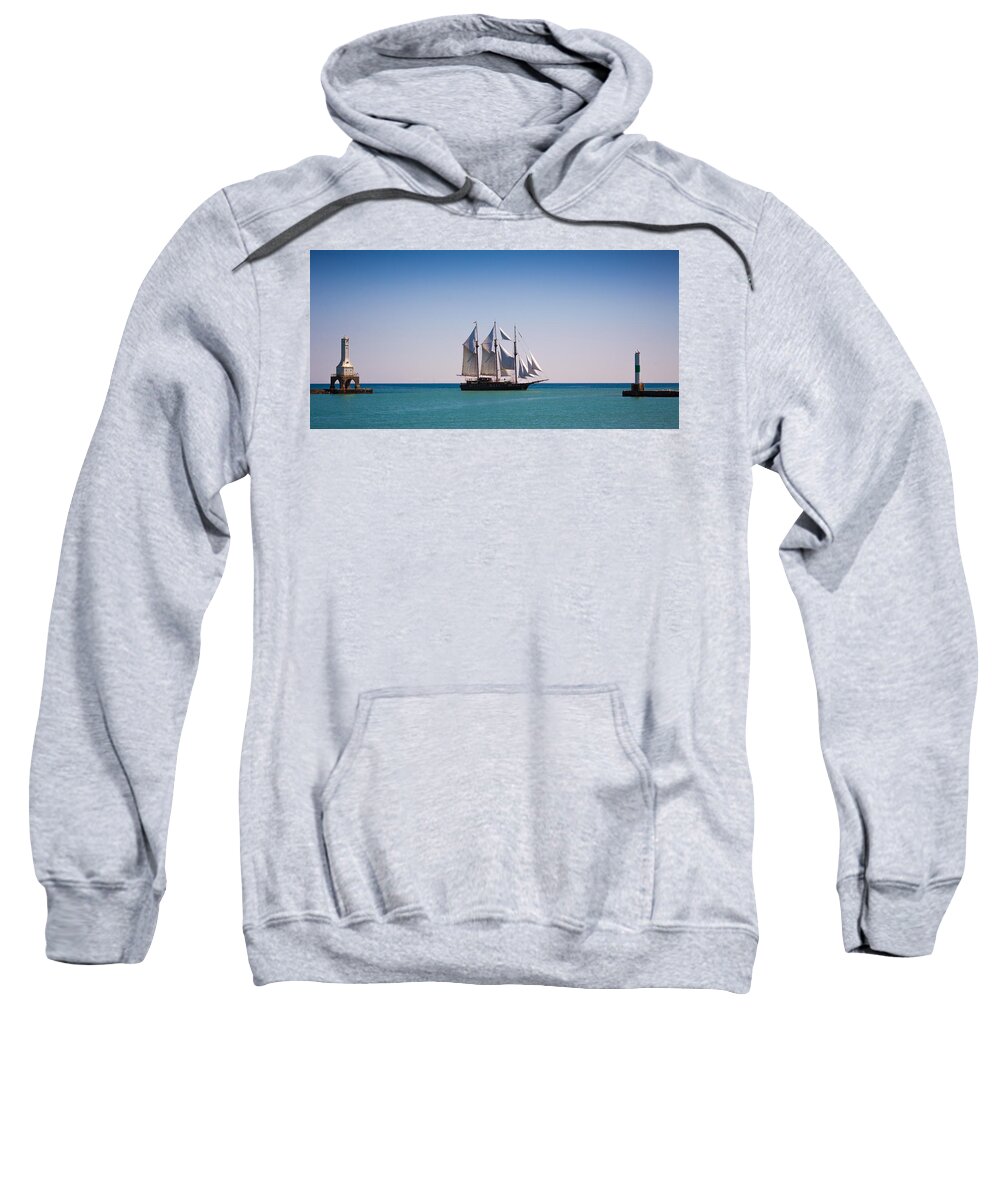 Peacemaker Sweatshirt featuring the photograph s/v Peacemaker Opening by James Meyer