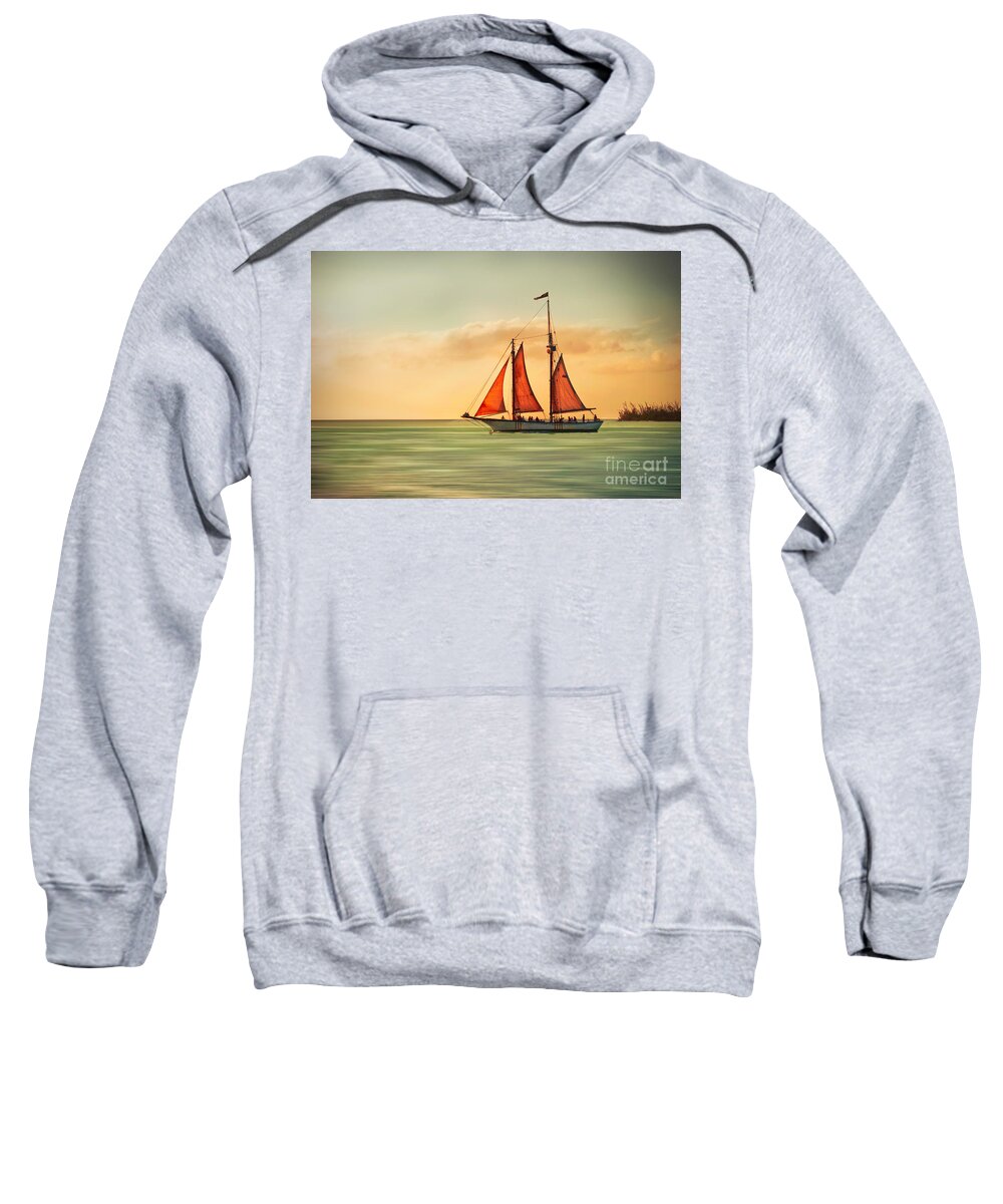 Sailing Sweatshirt featuring the photograph Sailing Into The Sun by Hannes Cmarits