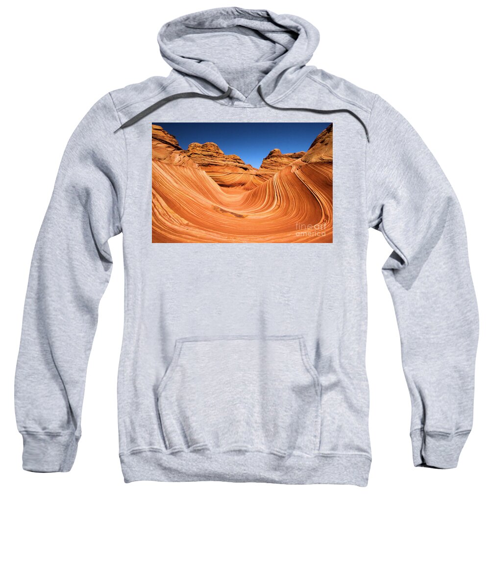 The Wave Sweatshirt featuring the photograph Sandstone Surf by Adam Jewell