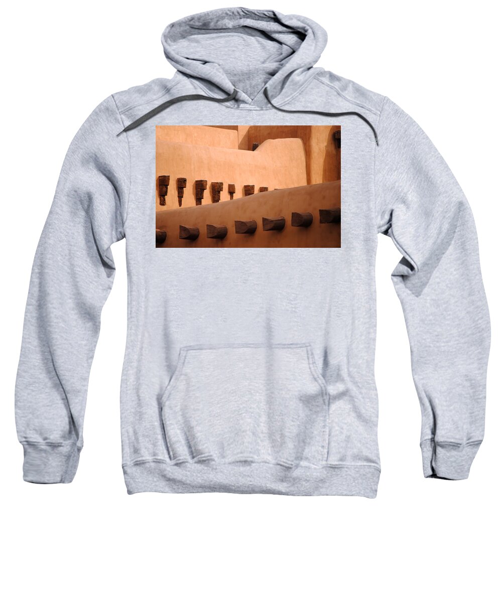 Vigas Sweatshirt featuring the photograph Santa Fe Vigas by Glory Ann Penington