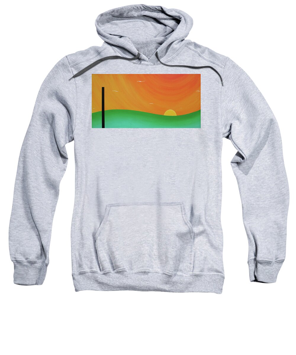 Abstract Sweatshirt featuring the painting Scape by Ric Bascobert