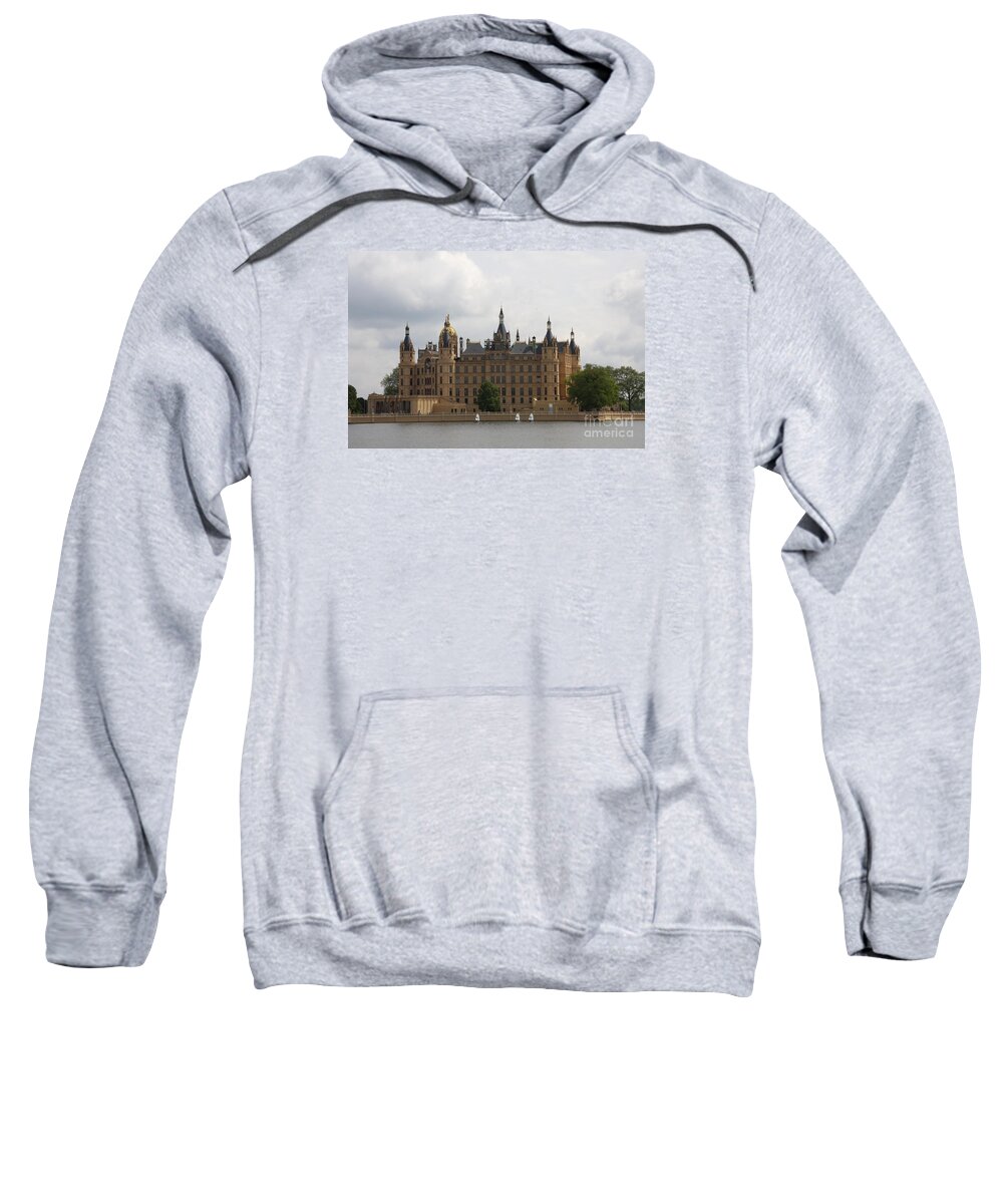 Schwerin Sweatshirt featuring the photograph Schwerin Castle Front Aspect by Christiane Schulze Art And Photography
