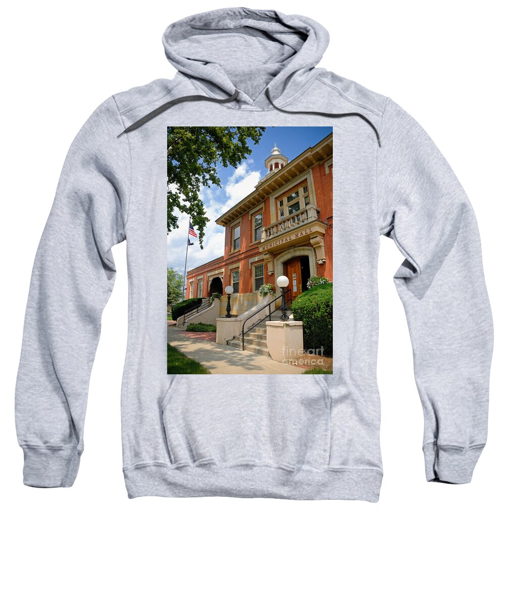 Allegheny County Sweatshirt featuring the photograph Sewickley Municipal Hall by Amy Cicconi