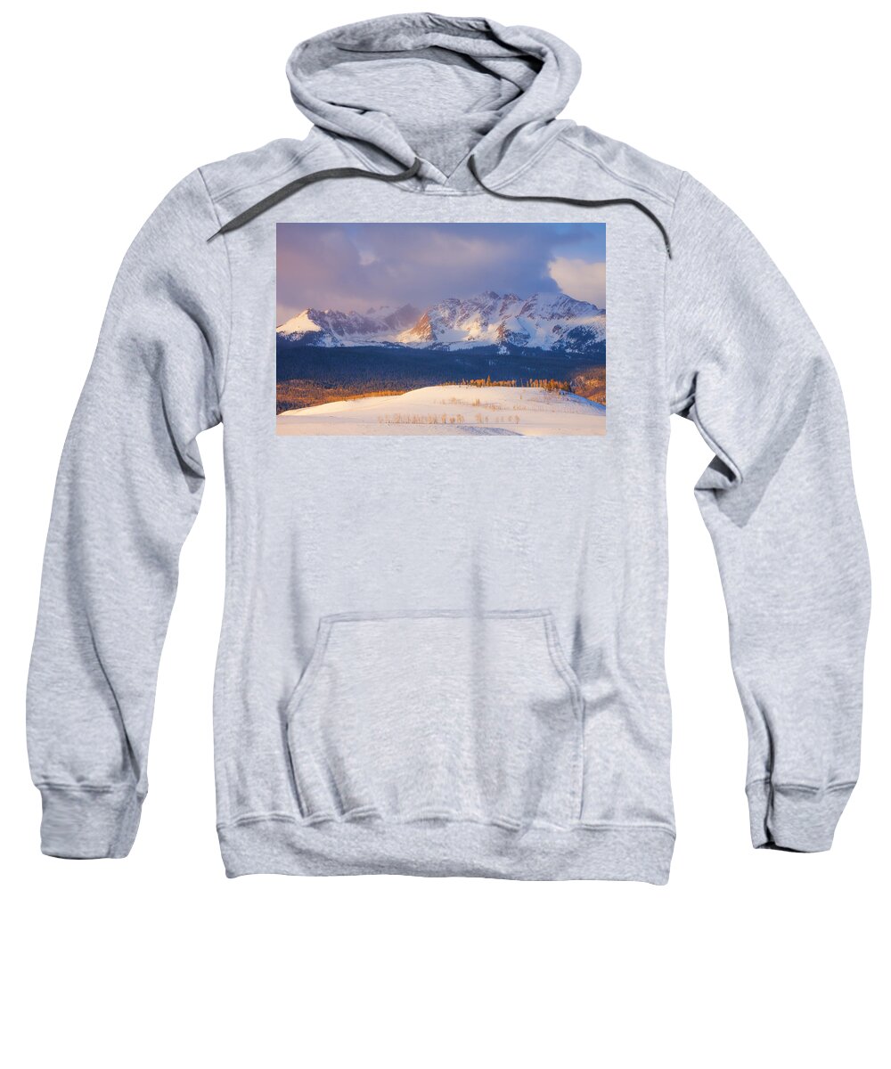 Sunrise Sweatshirt featuring the photograph Silverthorne Sunrise by Darren White