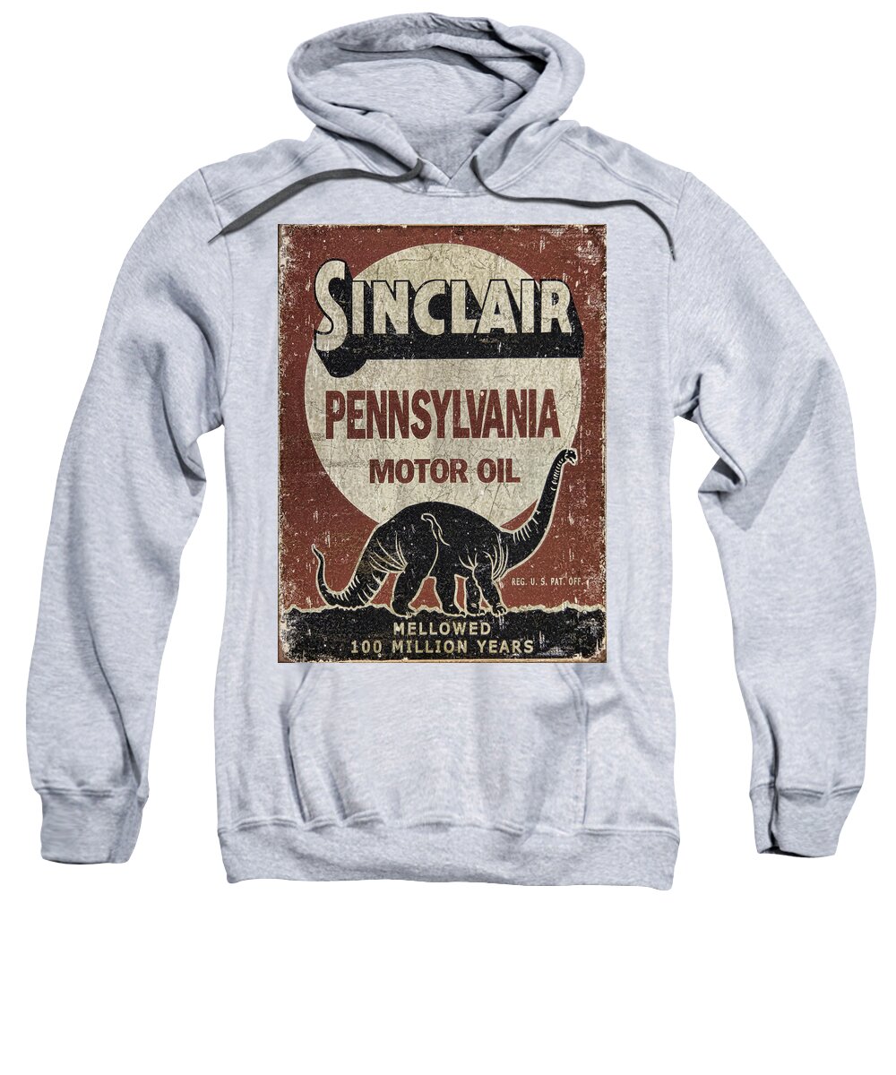 Sinclair Motor Oil Can Sweatshirt featuring the photograph Sinclair Motor Oil Can by Wes and Dotty Weber