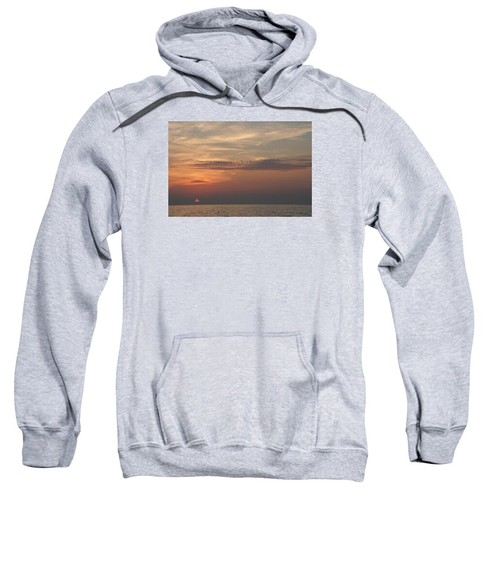 Sunset Sweatshirt featuring the photograph Lake Erie Sunset by Valerie Collins