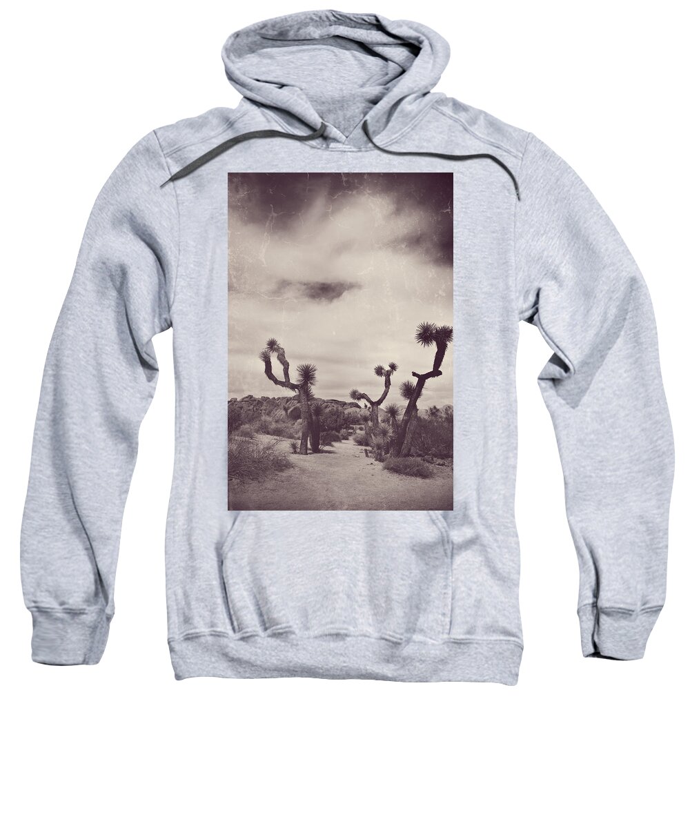 Joshua Tree National Park Sweatshirt featuring the photograph Skies May Fall by Laurie Search