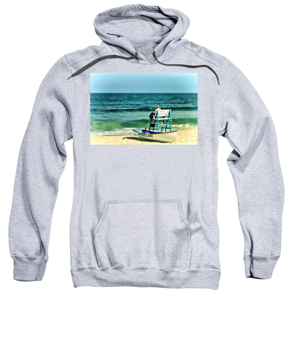 Lifeguard Sweatshirt featuring the photograph Spring Lake by Olivier Le Queinec