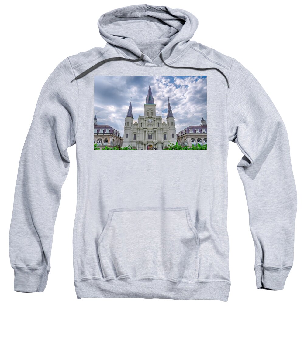 Architecture Sweatshirt featuring the photograph St. Louis Cathedral by Jim Shackett