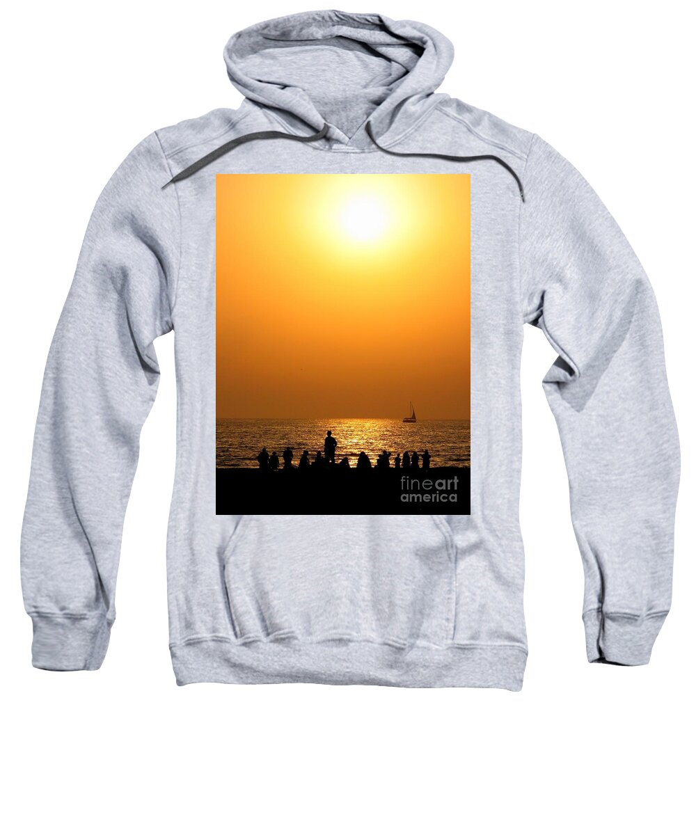 Sunset Sweatshirt featuring the photograph St. Petersburg sunset by Peggy Hughes