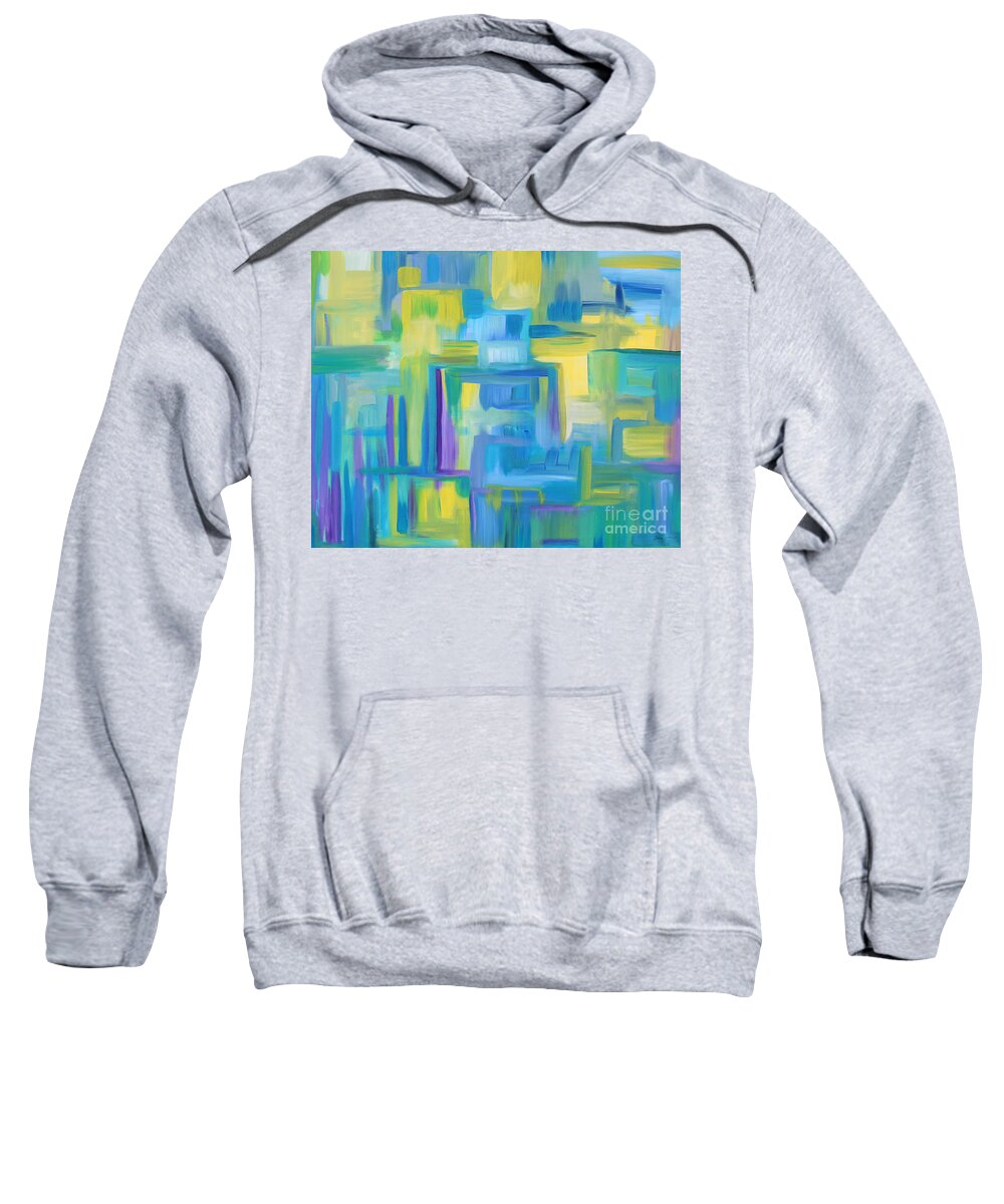 Van Gogh Sweatshirt featuring the painting Starry Night Abstract by Stacey Zimmerman